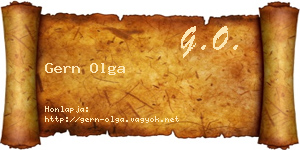 Gern Olga névjegykártya