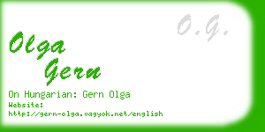 olga gern business card